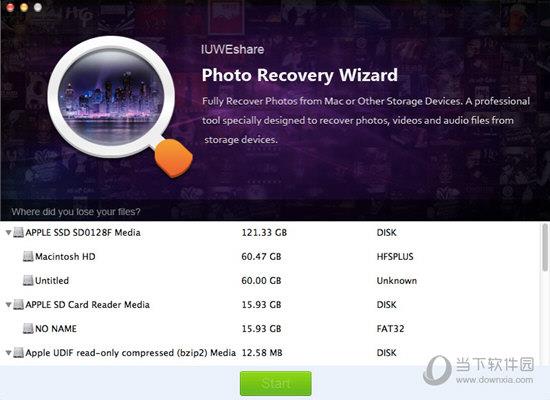 IUWEshare Mac Photo Recovery Wizard